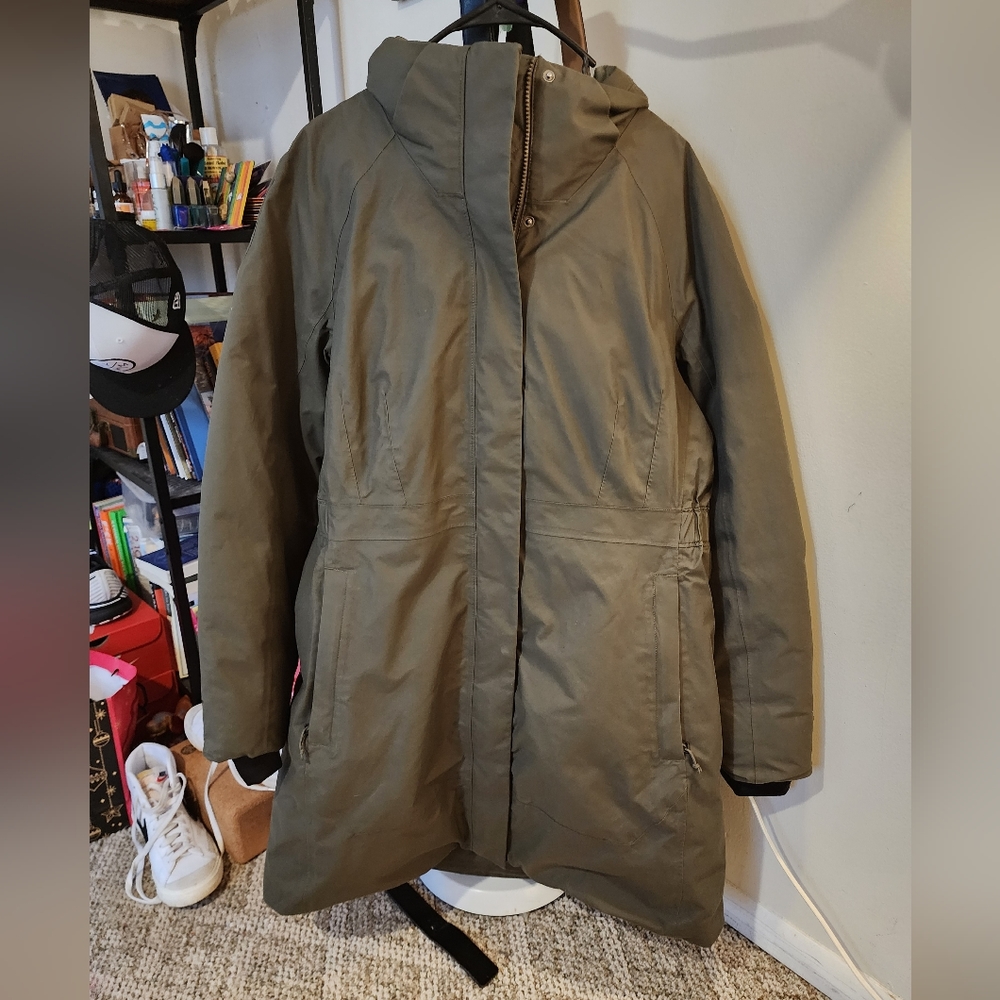 Womens north face 550 olive full length winter jacket